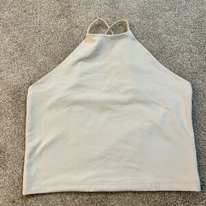 Two Abercrombie & Fitch Halter Crop Camis in Cream & Black
